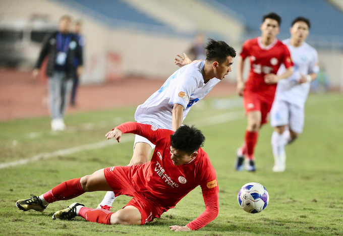 Thể Công Viettel đã gục ngã ở 2 trận gần nhất trước CAHN và Nam Định. Ảnh: Đức Cường